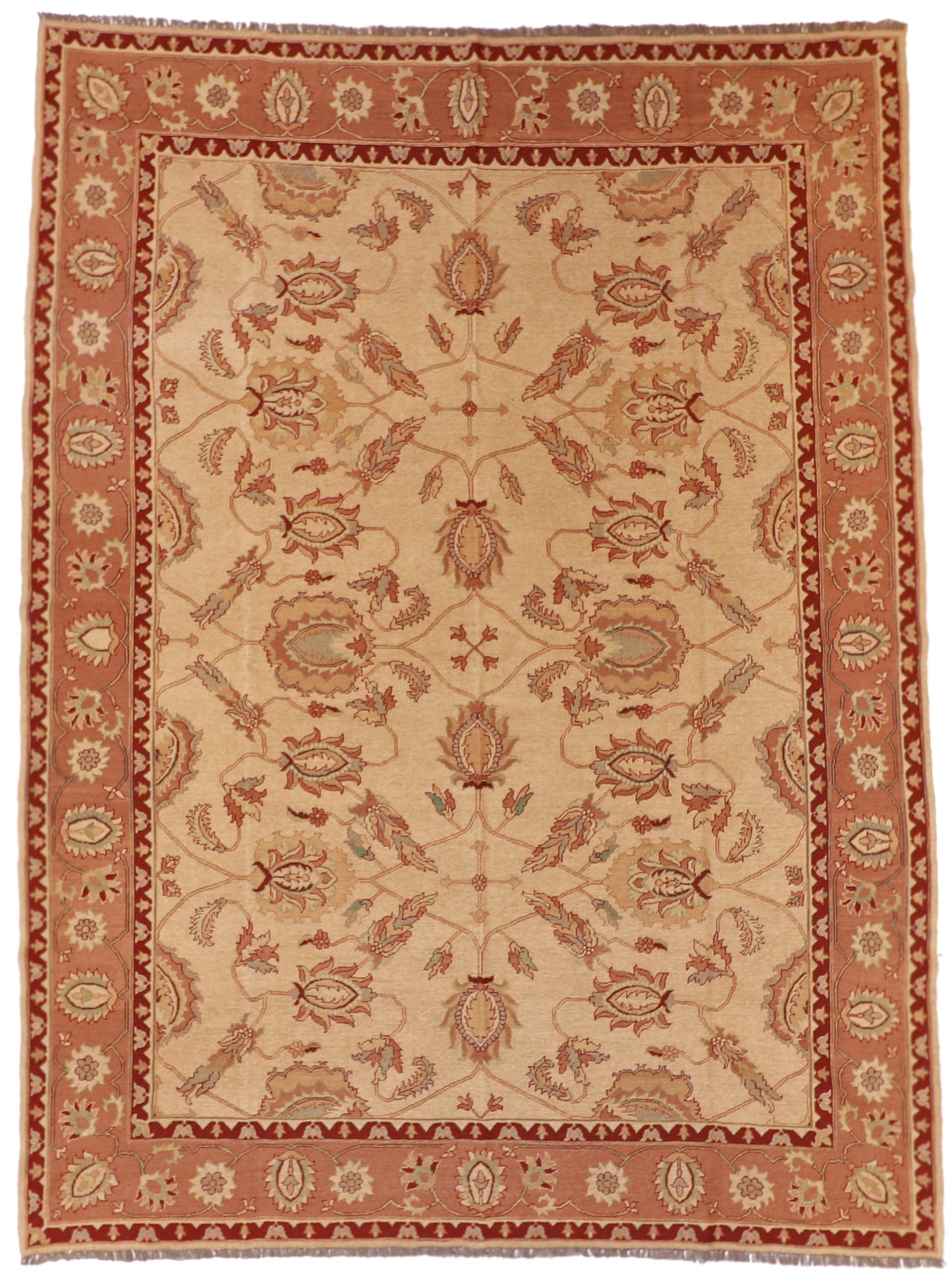 9x12 - Soumak Fine/Wool All Over Rectangle - Hand Knotted Rug