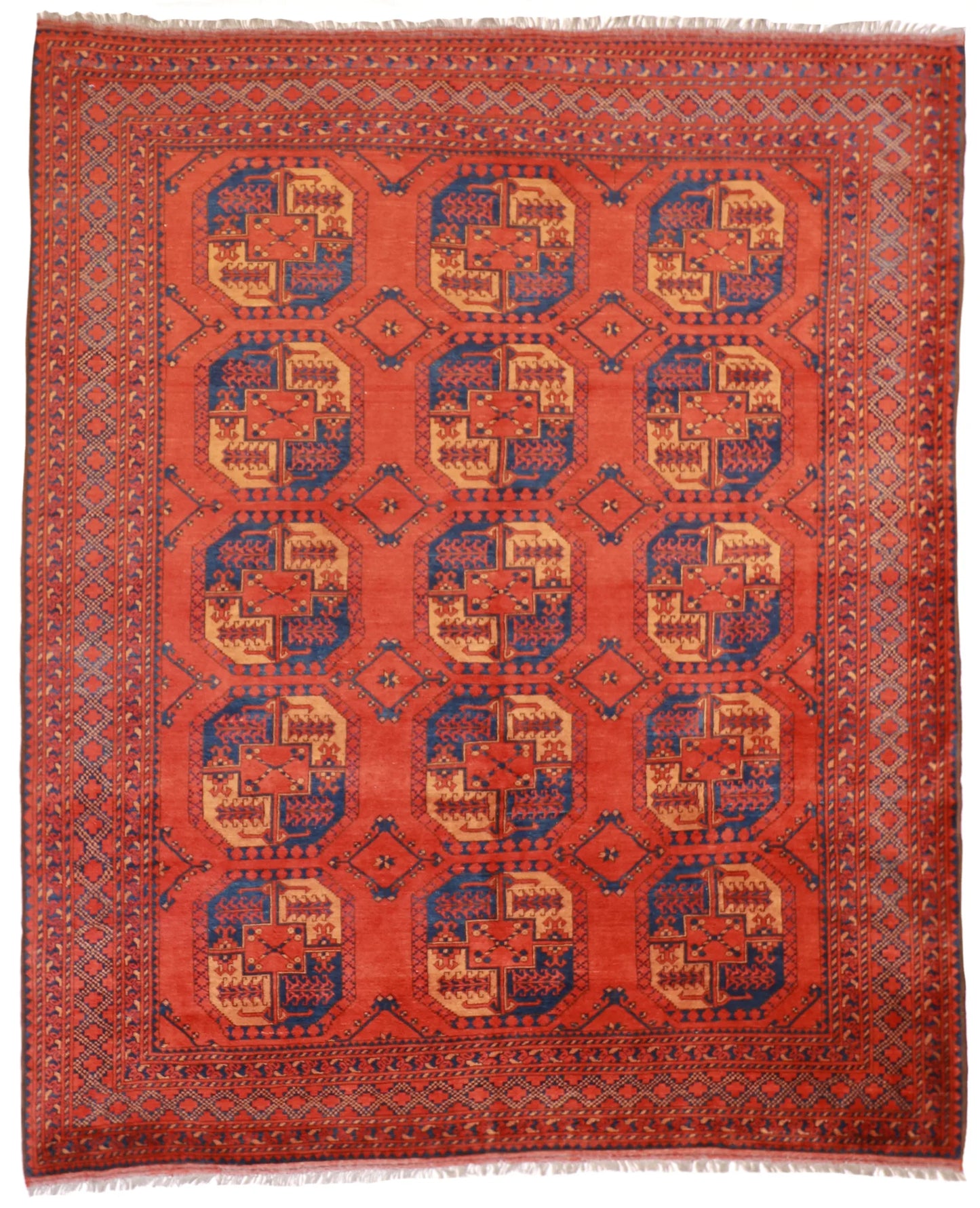 8x10 - Turkaman Wool All Over Rectangle - Hand Knotted Rug — 20337