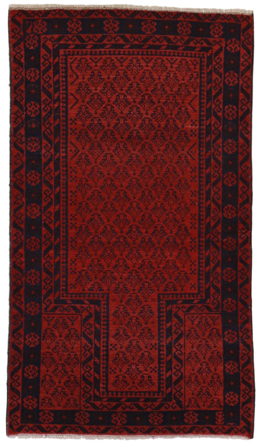 3x5 - Baluch S.Antique All Over Rectangle - Hand Knotted Rug