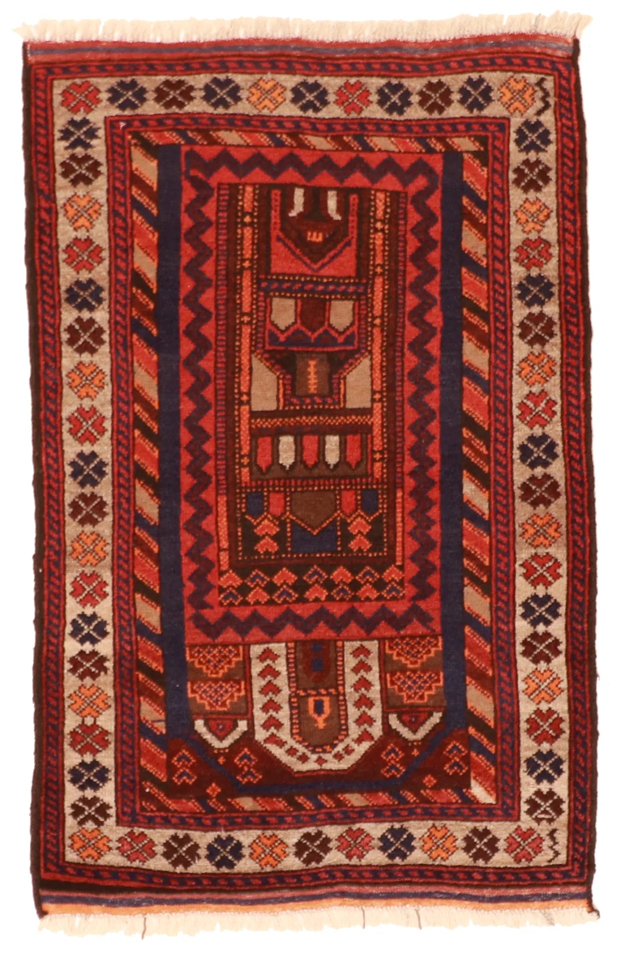 3x5 - Baluch Wool All Over Rectangle - Hand Knotted Rug — 20803
