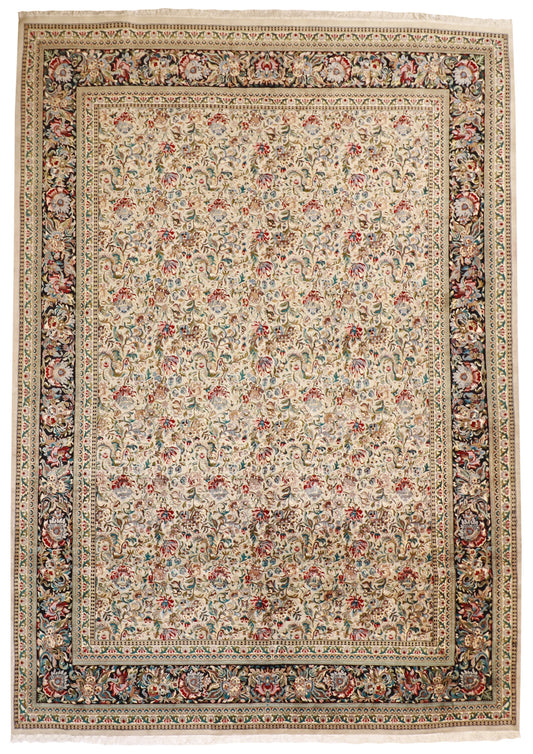 9'10" x 14' - Tabriz Fine All Over Rectangle - Hand Knotted Rug — 21464