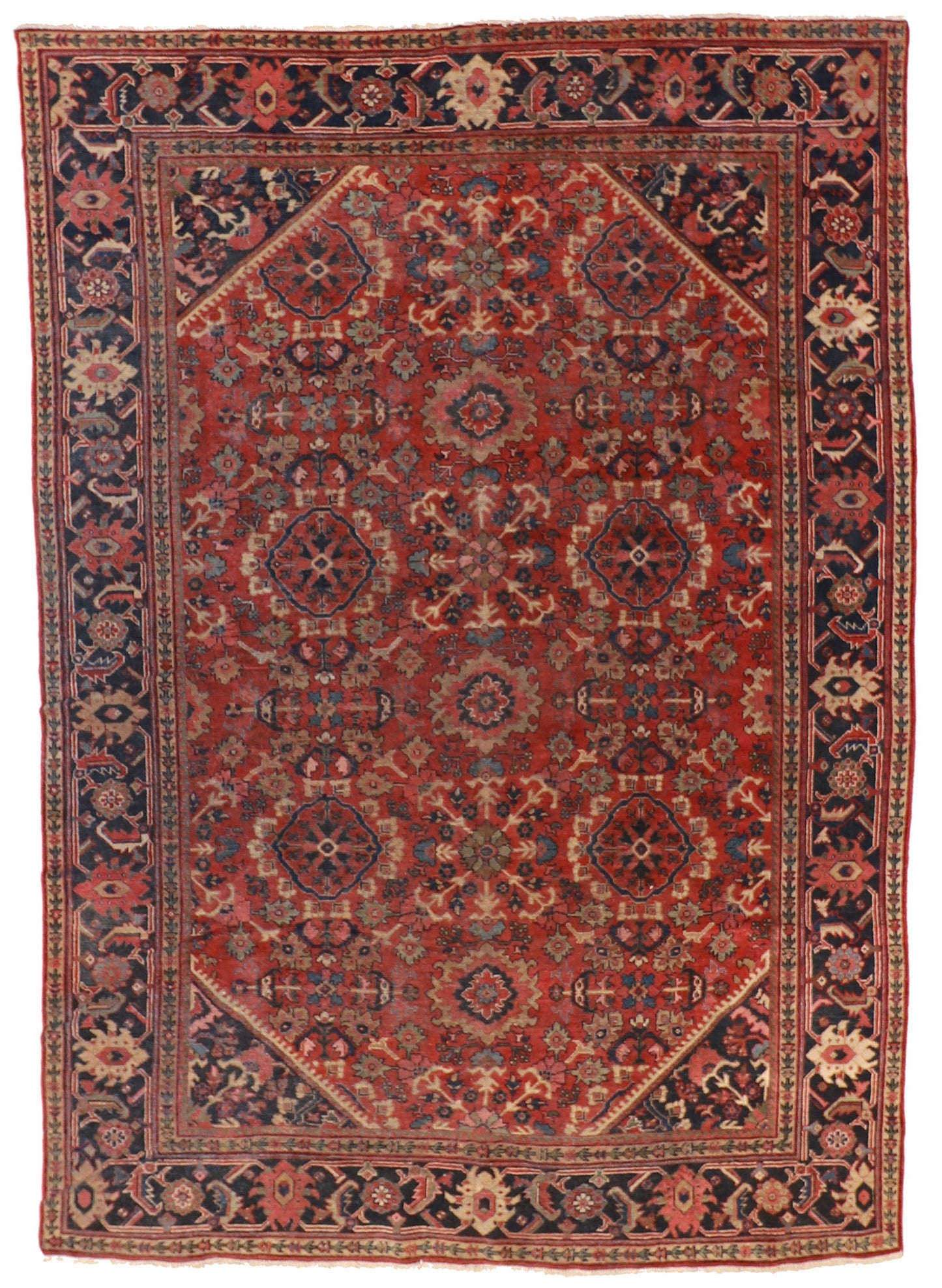 8 x 10 - Mahal Antique/Wool All Over Rectangle - Hand Knotted Rug — 22045