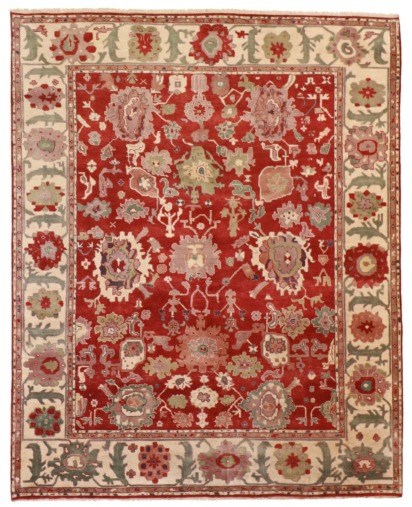 8x10 - Mahal Wool All Over Rectangle - Hand Knotted Rug — 22478