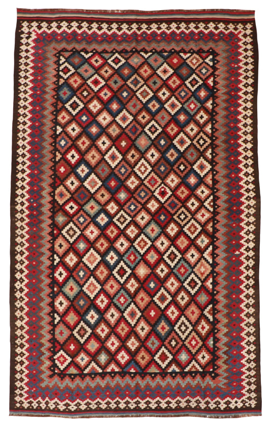 6x9 - Kilim S.Antique/Wool Geometric Rectangle - Hand Knotted Rug