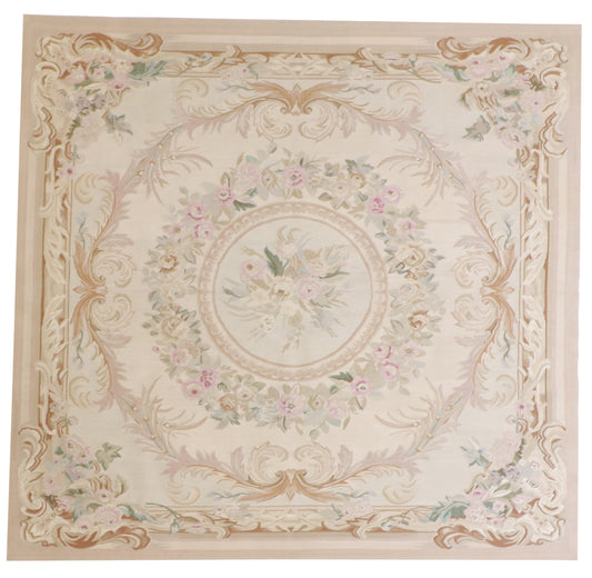 Square - Tabriz Fine/Silk All Over - Hand Knotted Rug