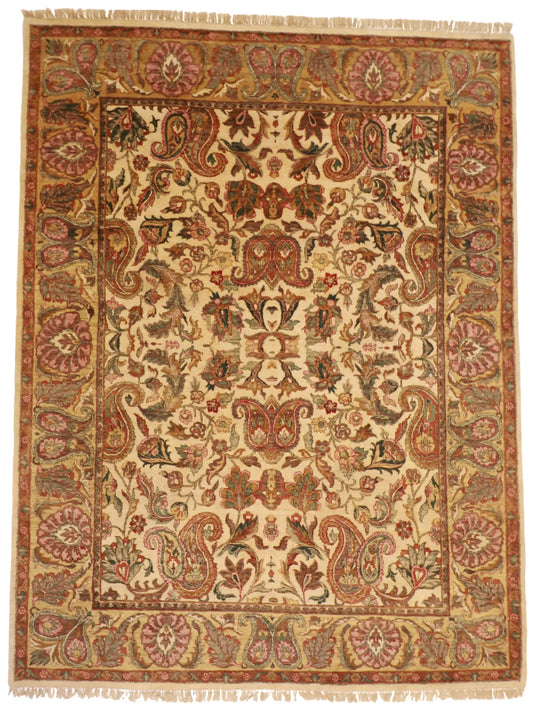 9 x12 - Mashad Wool Floral Rectangle - Hand Knotted Rug — 23331