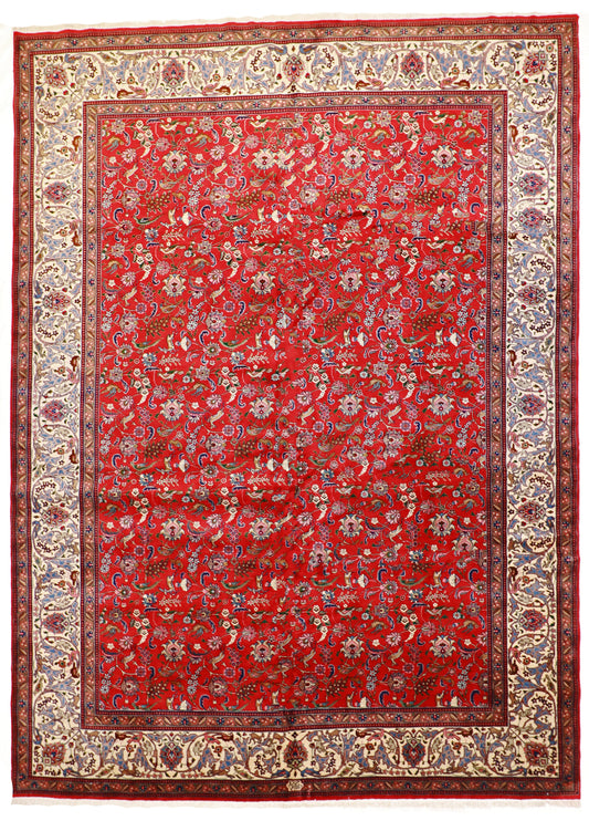 12 x 15 - Tabriz Fine All Over Rectangle - Hand Knotted Rug