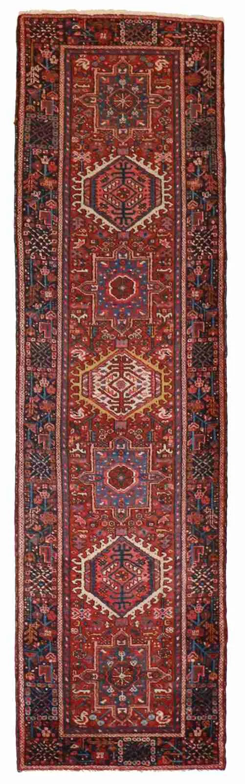 Runner - Karajeh Fine All Over Rectangle - Hand Knotted Rug — 23706