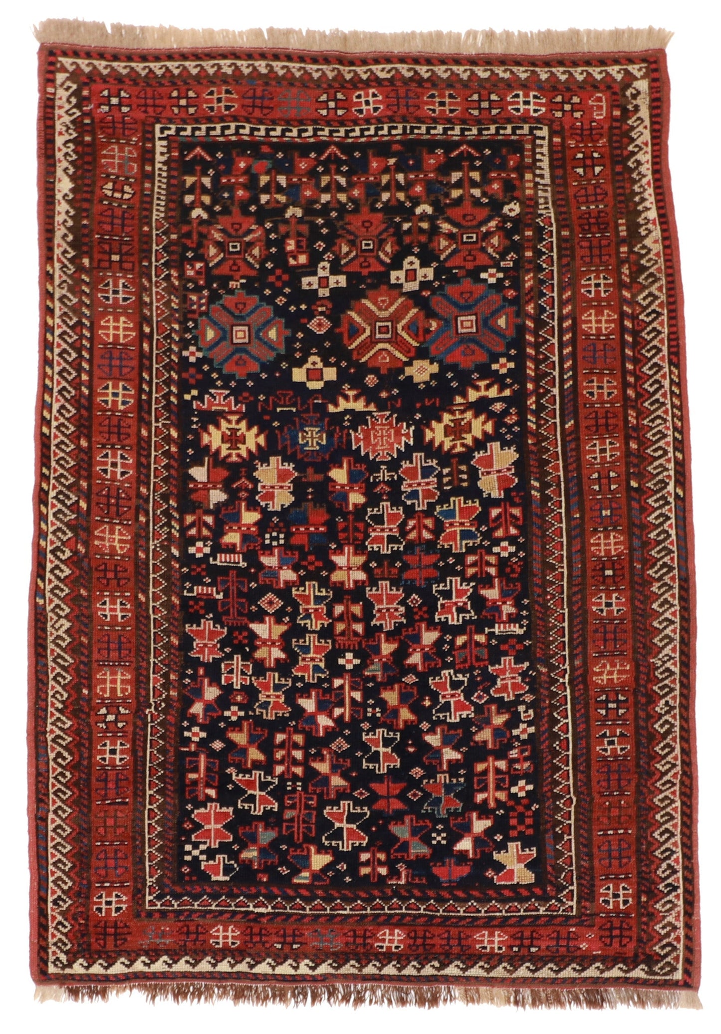 5x7 - Azari Antique/Wool Geometric Rectangle - Hand Knotted Rug