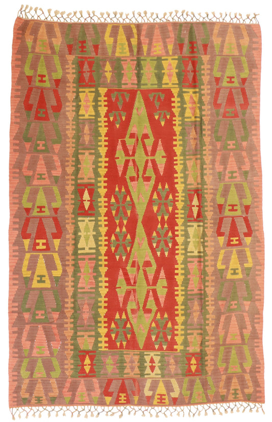 5x7 - Kilim Fine/Wool All Over Rectangle - Hand Knotted Rug