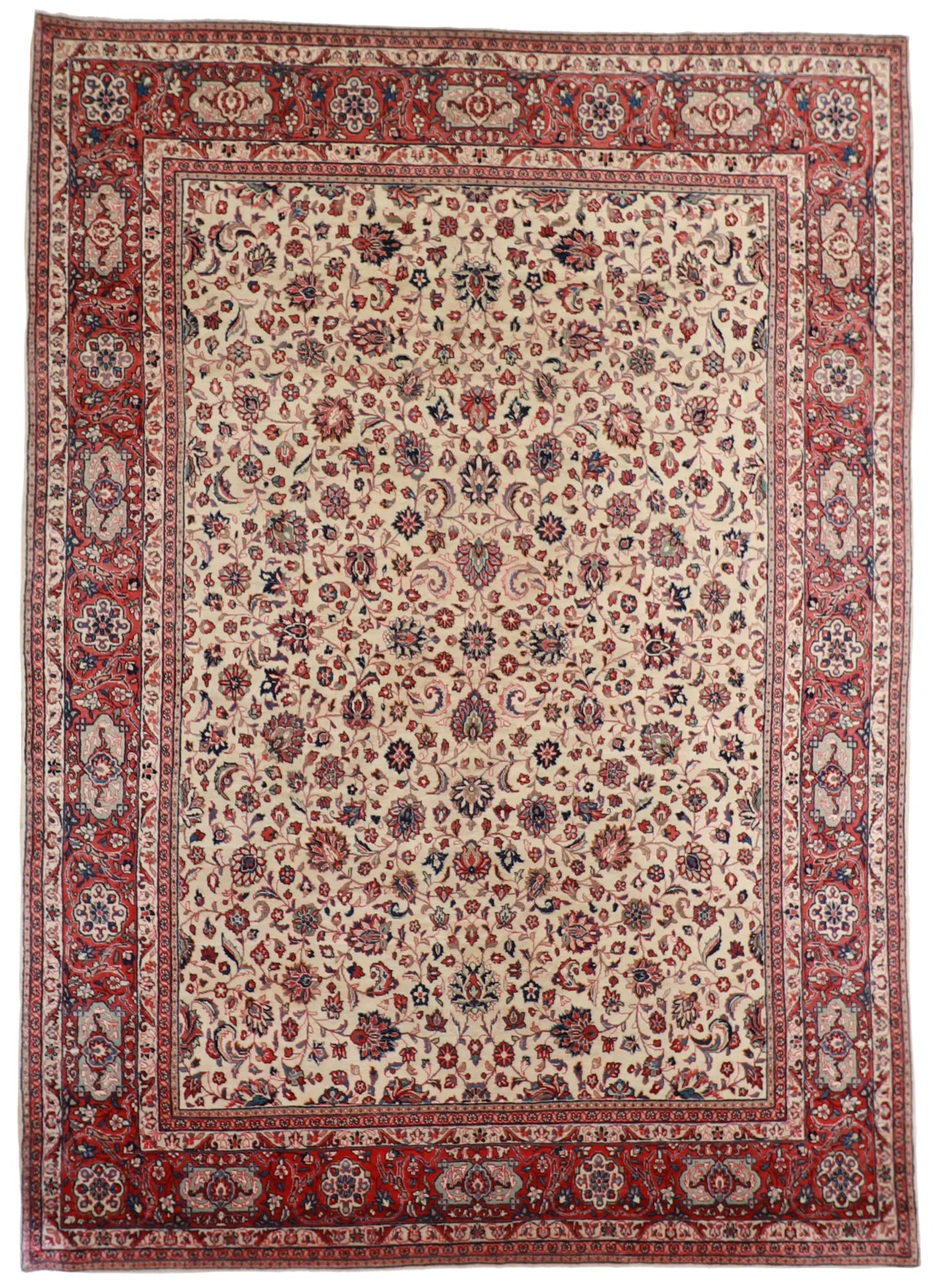 9x12 - Sarouk Fine All Over Rectangle - Hand Knotted Rug — 24756