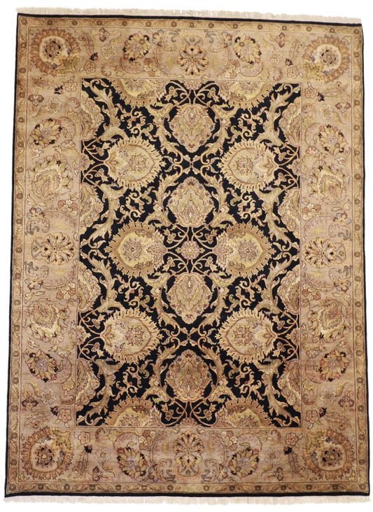 9 x12 - Mashad Fine All Over Rectangle - Hand Knotted Rug — 25248