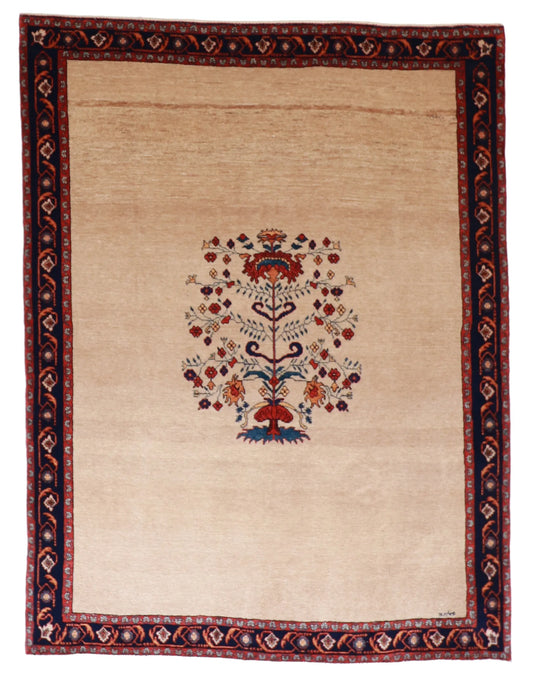 5x7 - Lori Fine Geometric Rectangle - Hand Knotted Rug — 25675