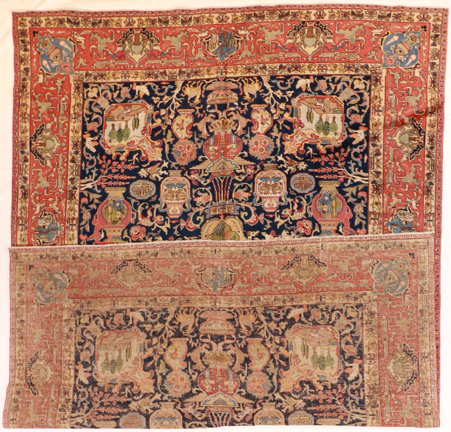 9 x 13 - Tabriz  Antique/Fine All Over Rectangle - Hand Knotted Rug — 26054