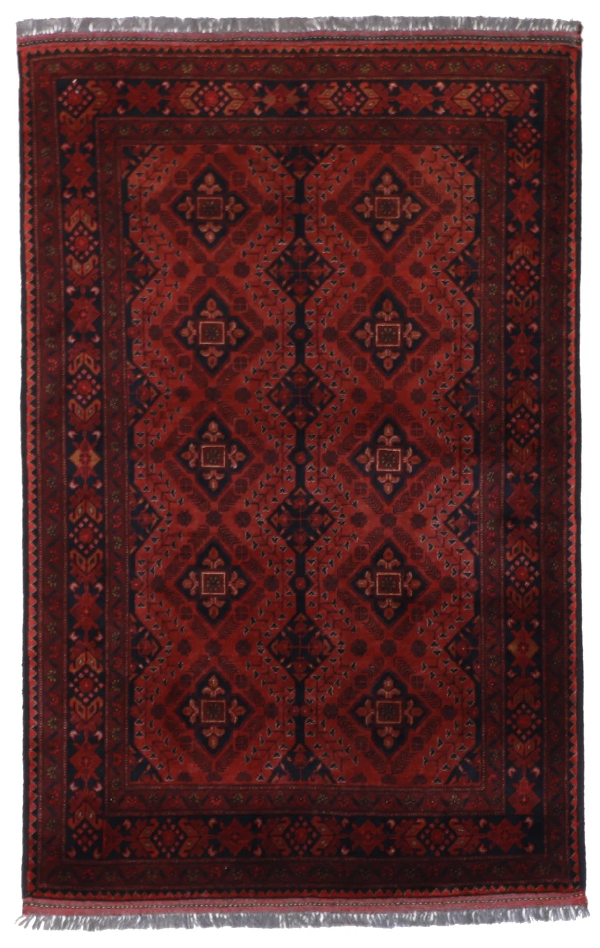 4x6 - Khan Mohamadie Fine/Wool All Over Rectangle - Hand Knotted Rug — 26261