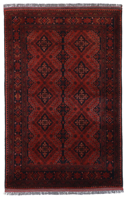 4x6 - Khan Mohamadie Fine/Wool All Over Rectangle - Hand Knotted Rug — 26261