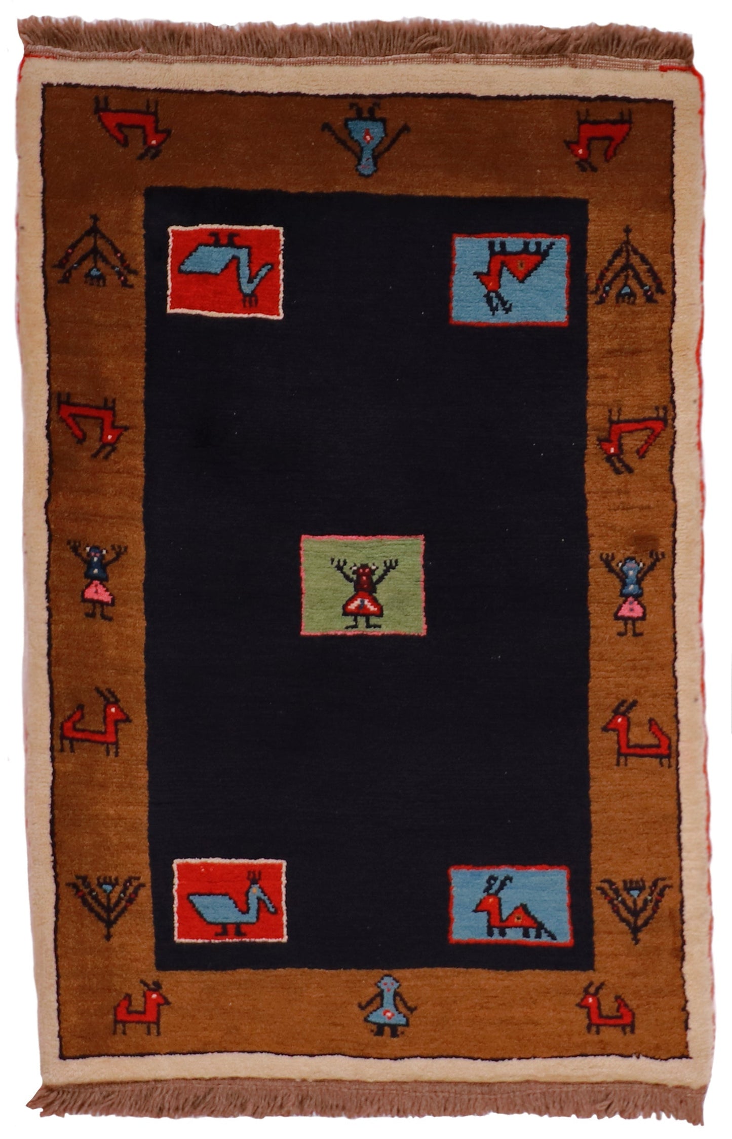 4x6 - Gabbeh Fine/Wool All Over Rectangle - Hand Knotted Rug