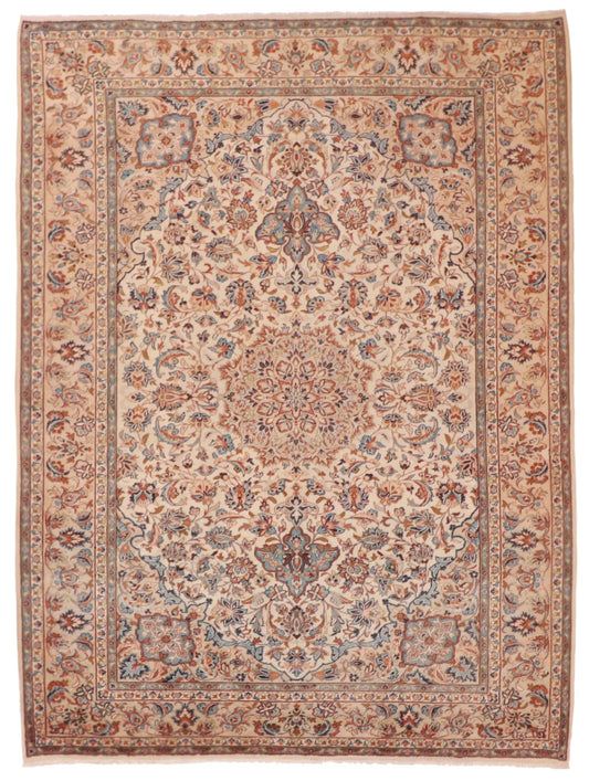9x12 - Kashan Silk All Over Rectangle - Hand Knotted Rug — 27200