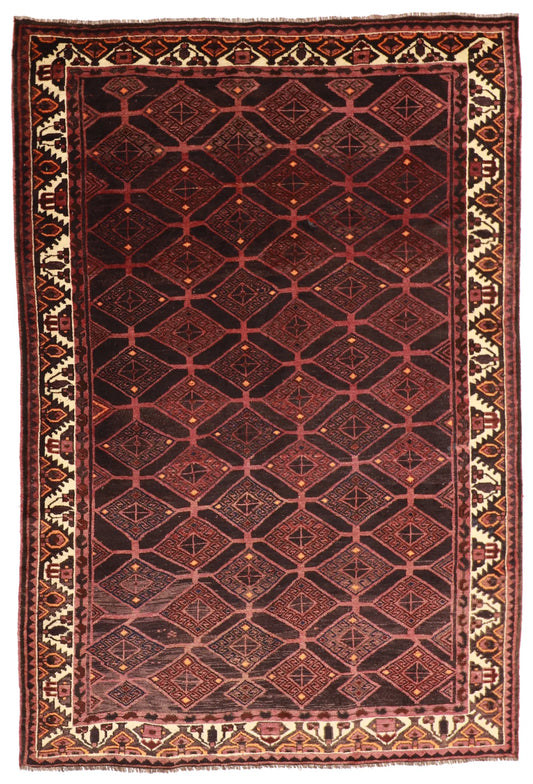 6x9 - Lori Wool Geometric Rectangle - Hand Knotted Rug — 27603