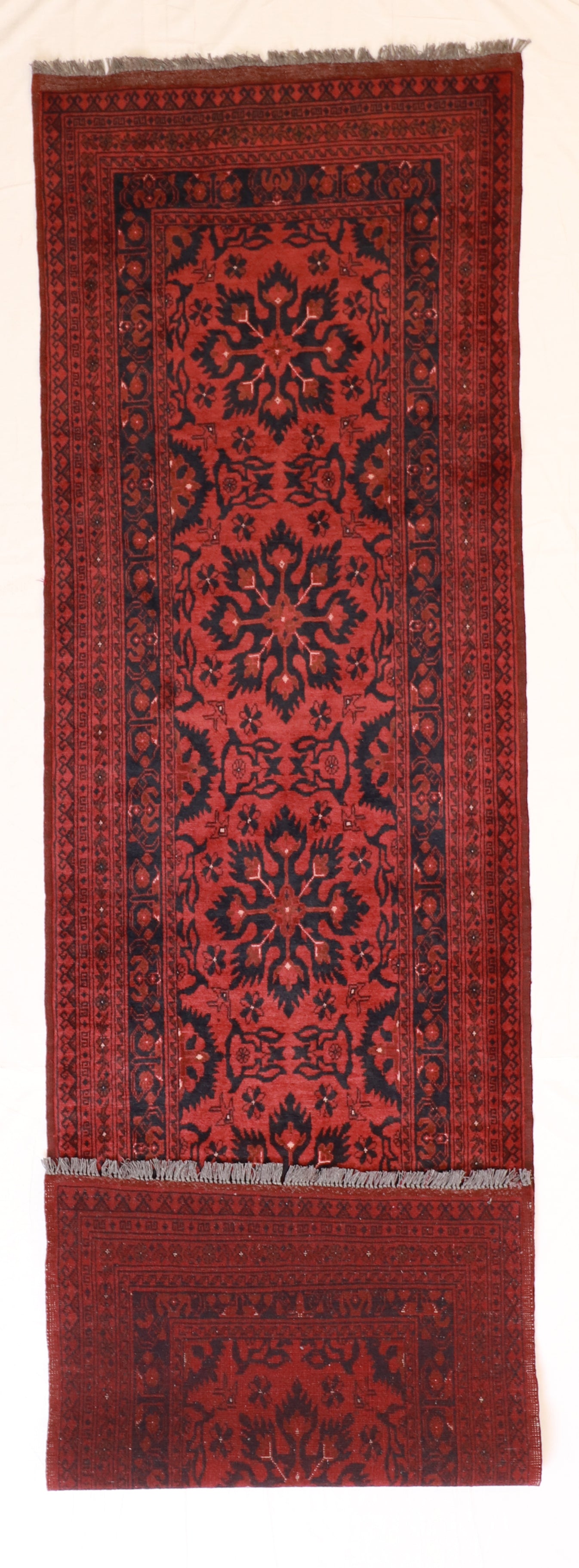Runner - Khan Mohamadie Fine Geometric Rectangle - Hand Knotted Rug