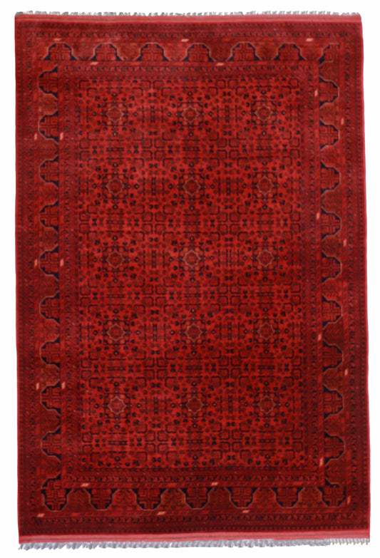 7x10 - Turkaman Wool All Over Rectangle - Hand Knotted Rug