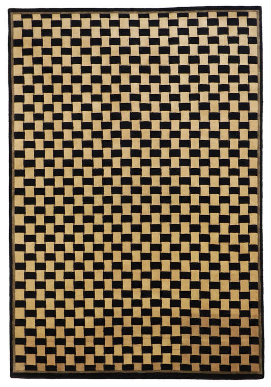 6x9 - Modern Fine All Over Rectangle - Hand Knotted Rug — 51163