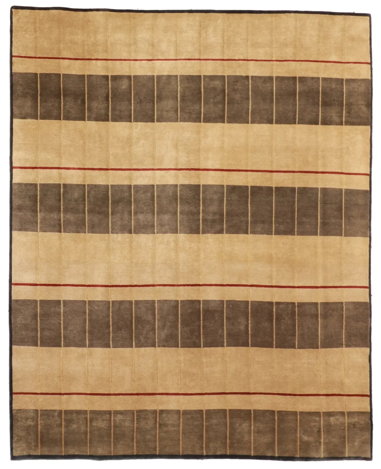 8x10 - Modern Wool All Over Rectangle - Hand Knotted Rug — 51167