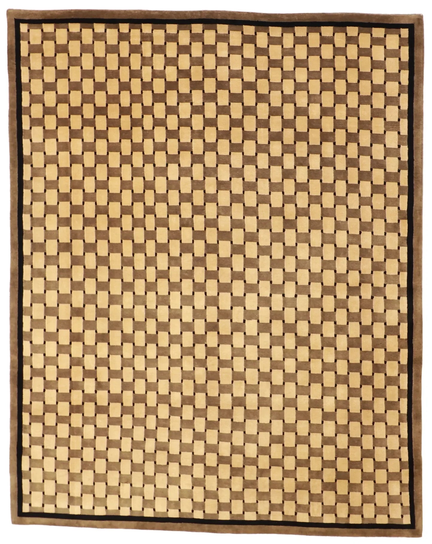 8x10 - Modern Wool All Over Rectangle - Hand Knotted Rug — 51180