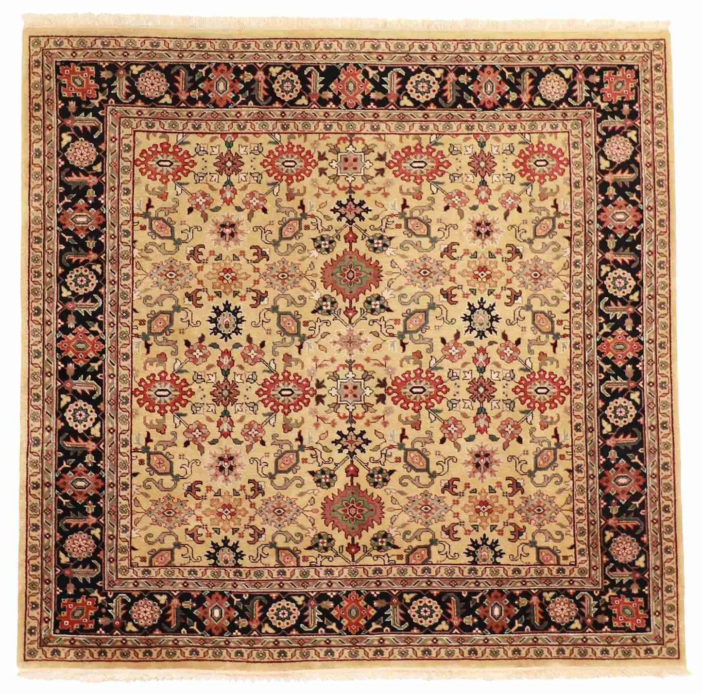 Square - Mahal Fine Geometric - Hand Knotted Rug — 51221
