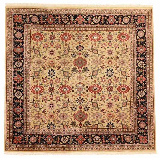 Square - Mahal Fine Geometric - Hand Knotted Rug — 51221