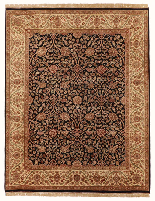 W 8.1 - L 10.3 - Sh Abbas Wool Traditional Rectangle - Finest Hand-Knotted Quality Wool - 51285