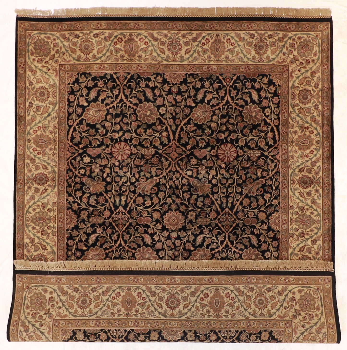 W 8.1 - L 10.3 - Sh Abbas Wool Traditional Rectangle - Finest Hand-Knotted Quality Wool - 51285