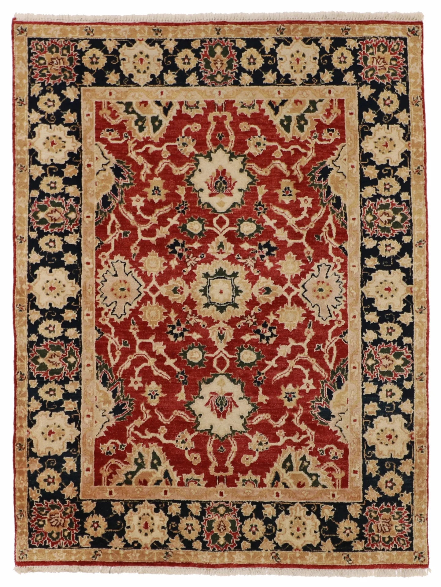 5x7 - Mahal Fine All Over Rectangle - Hand Knotted Rug — 51333