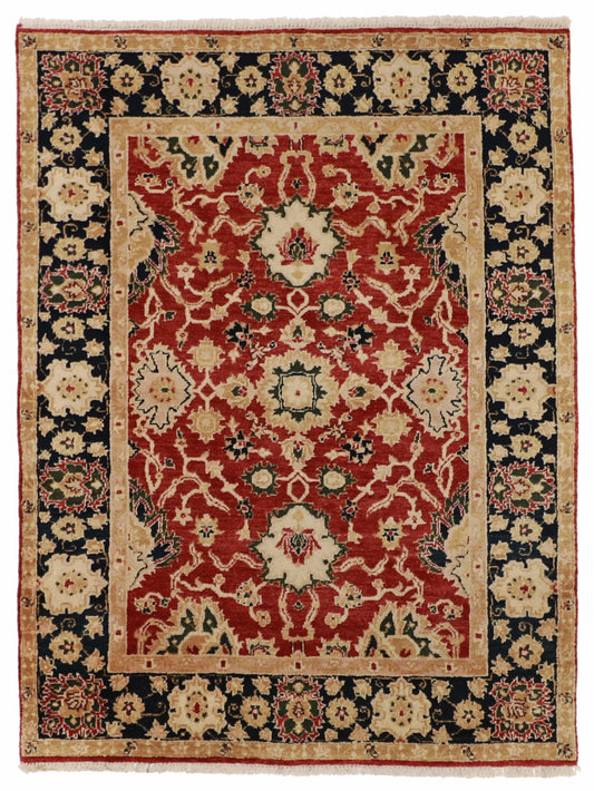 5x7 - Mahal Fine All Over Rectangle - Hand Knotted Rug — 51333