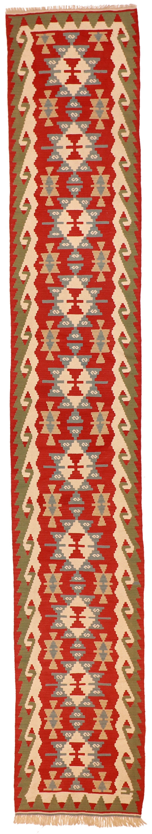Runner - Kilim Fine/Wool All Over Rectangle - Hand Knotted Rug — 51447