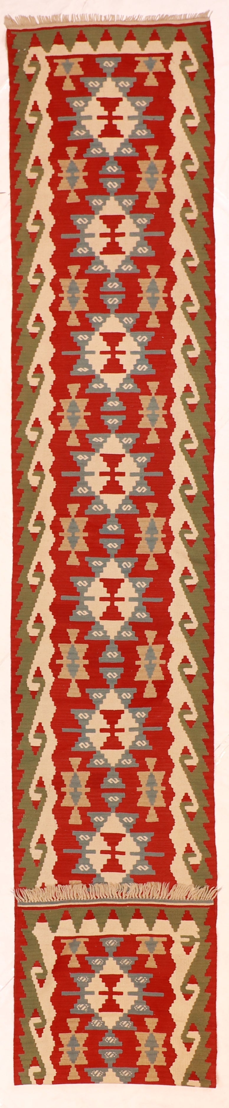 Runner - Kilim Fine/Wool All Over Rectangle - Hand Knotted Rug — 51447