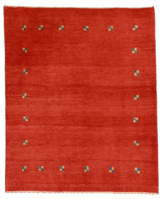 5x7 - Gabbeh Fine All Over Rectangle - Hand Knotted Rug — 51859