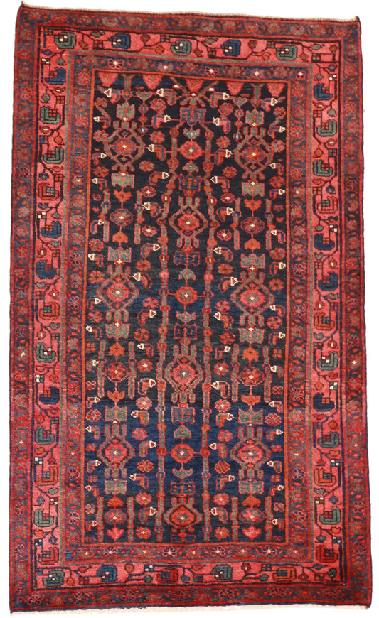 5x7 - Kourdish Wool/S.Antique Geometric Rectangle - Hand Knotted Rug — 52059