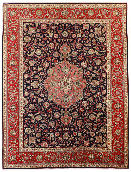 10x13 - Tabriz Fine Floral Rectangle - Hand Knotted Rug