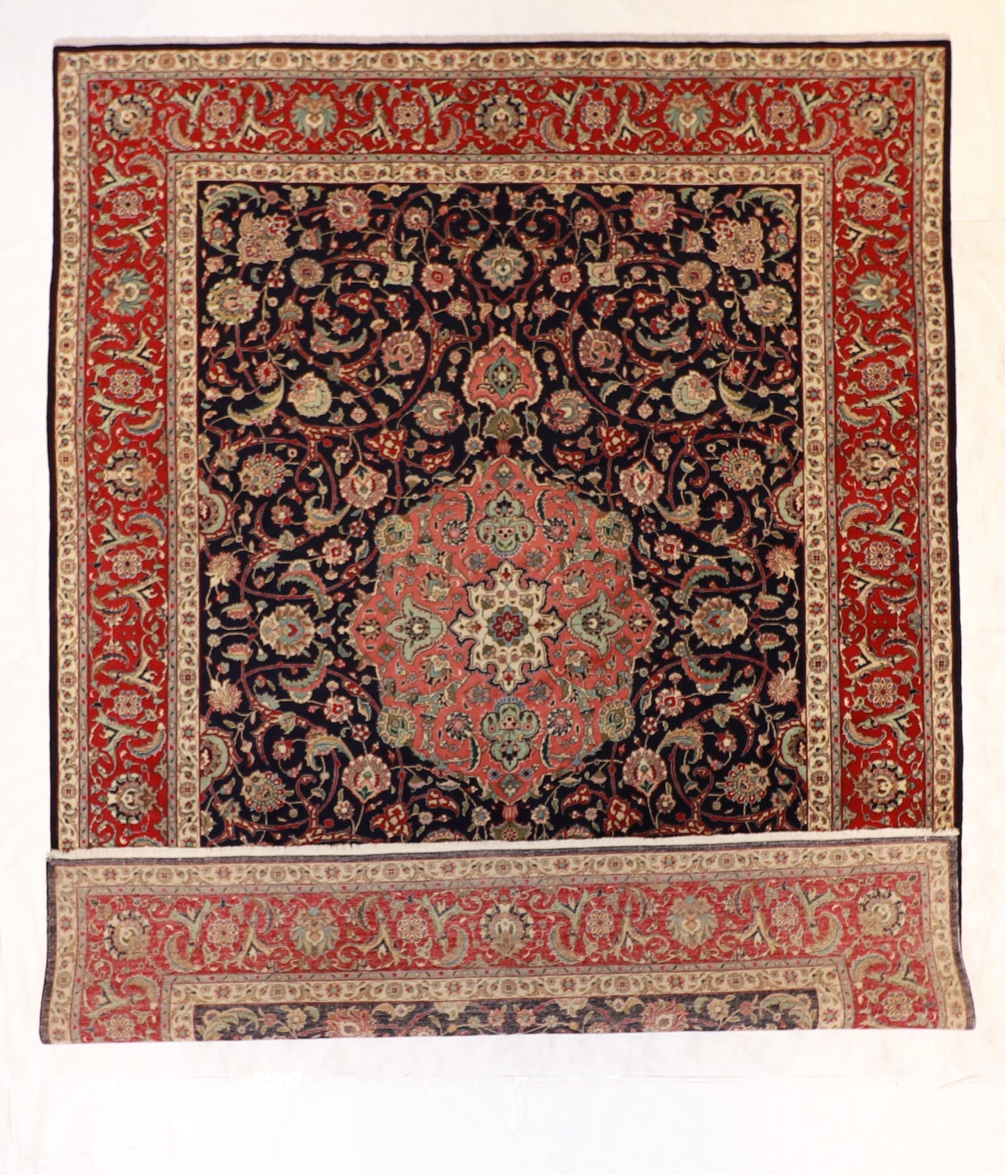 10x13 - Tabriz Fine Floral Rectangle - Hand Knotted Rug