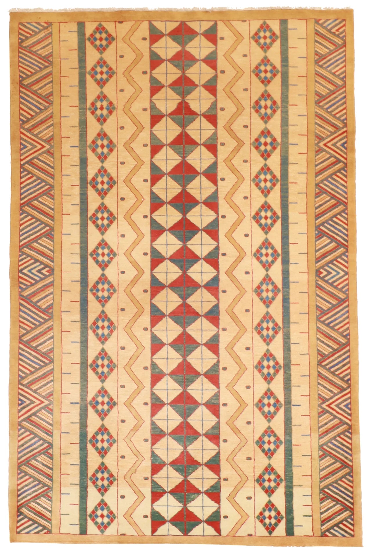 5x7 - Choba Fine/Wool All Over Rectangle - Hand Knotted Rug — 52214
