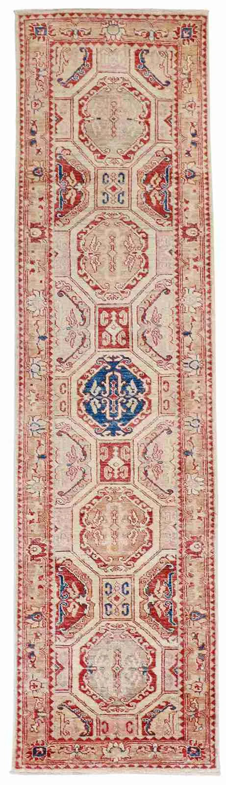 Runner - Tabriz Fine All Over Rectangle - Hand Knotted Rug — 52384