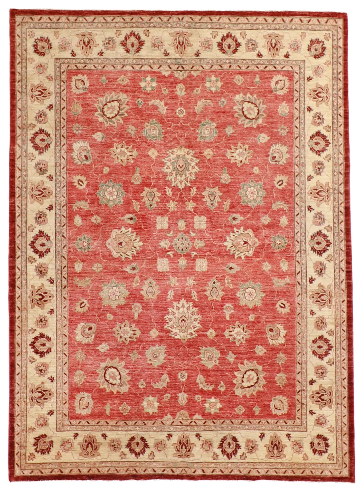 7x10 - Ziegler Fine All Over Rectangle - Hand Knotted Rug — 52424