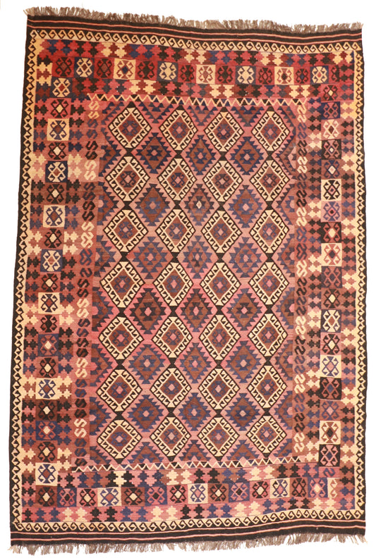 9x12 - Kilim Wool All Over Rectangle - Hand Knotted Rug