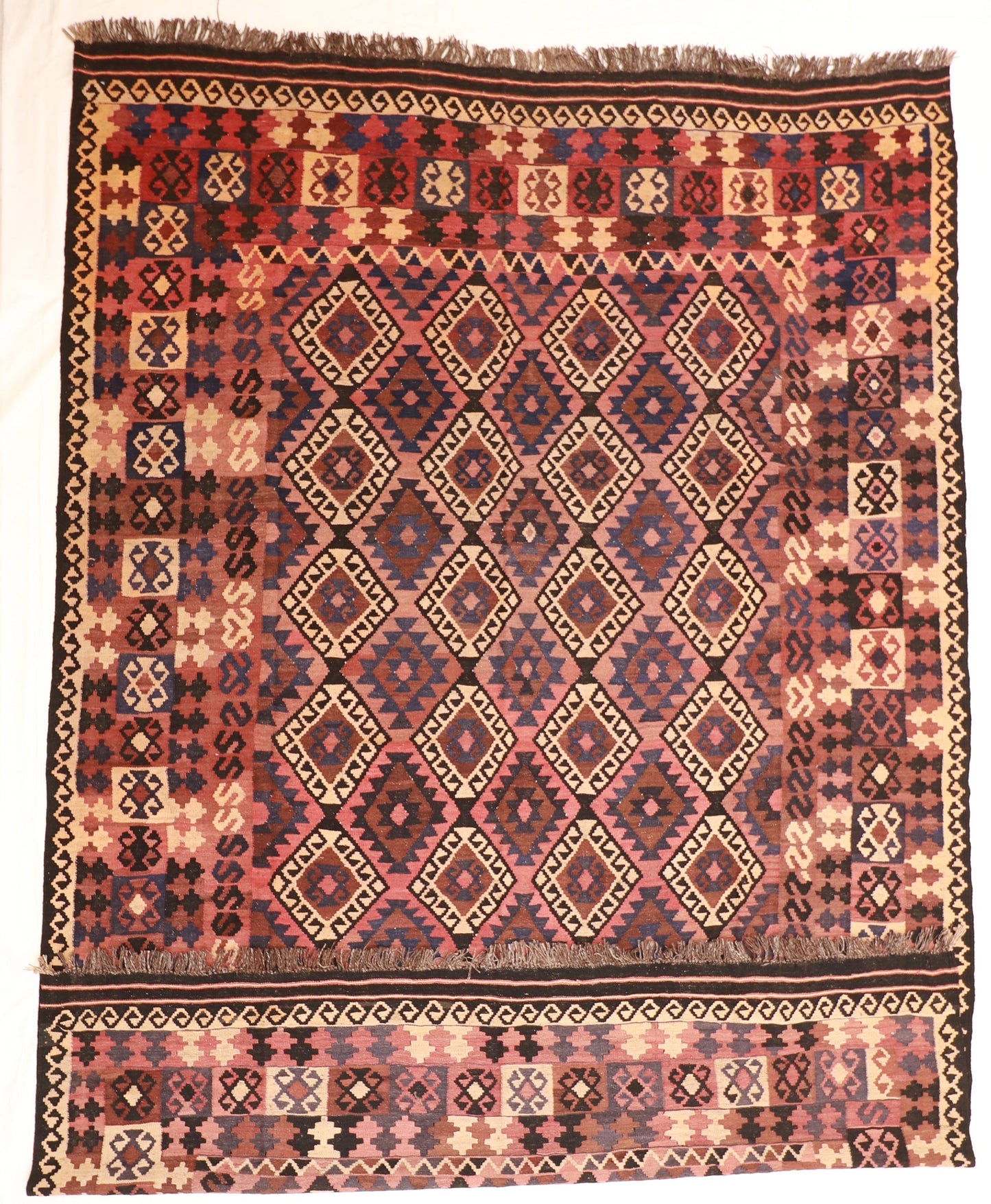 9x12 - Kilim Wool All Over Rectangle - Hand Knotted Rug