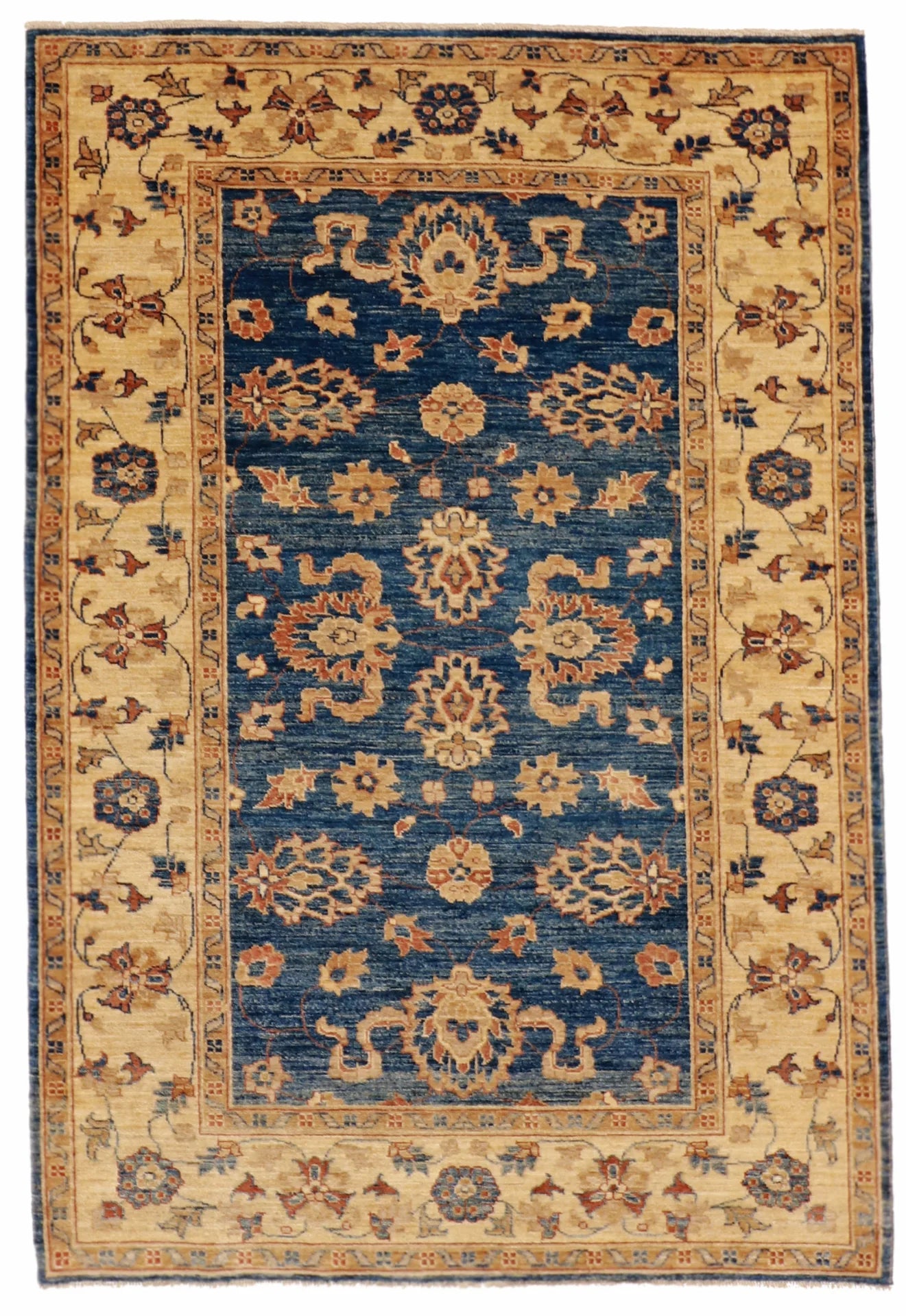 4x6 - Zeigler Fine/Wool All Over Rectangle - Hand Knotted Rug — 53099