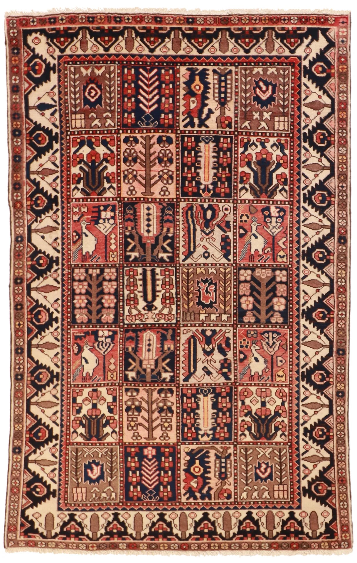 5x7 - Bakhtiarie Wool All Over Rectangle - Hand Knotted Rug — 53179