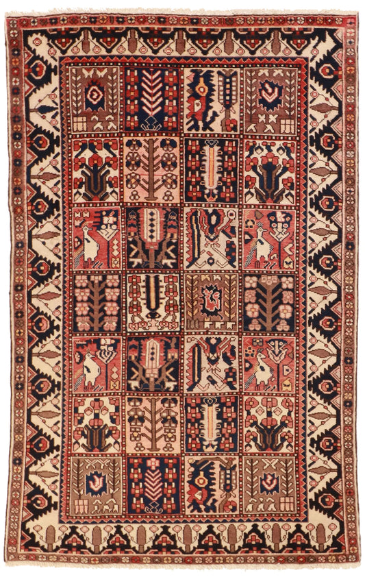 5x7 - Bakhtiarie Wool All Over Rectangle - Hand Knotted Rug — 53179