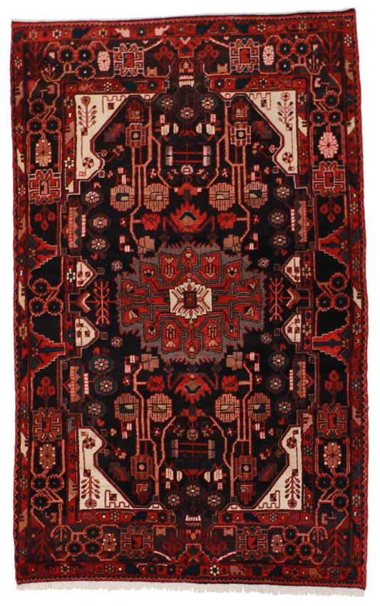 5x7 - Lori Wool Geometric Rectangle - Hand Knotted Rug — 53206