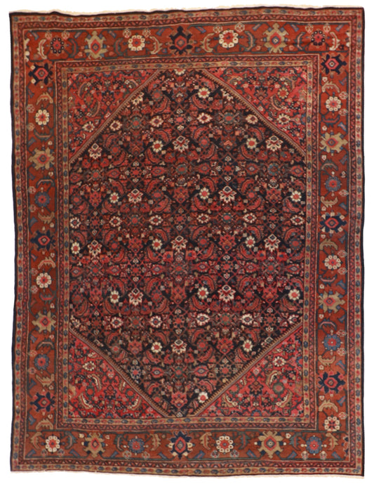 9 x 12 - Mahal Antique/Wool All Over Rectangle - Hand Knotted Rug — 53216